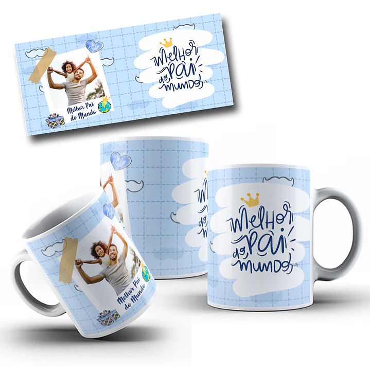 10 Artes Caneca Dia dos Pais com Foto em CorelDraw 3
