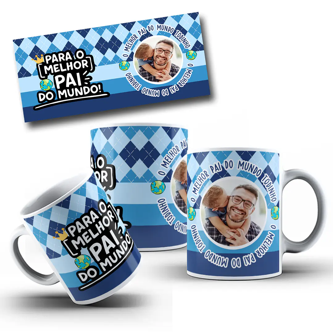 10 Artes Caneca Dia dos Pais com Foto em CorelDraw 4