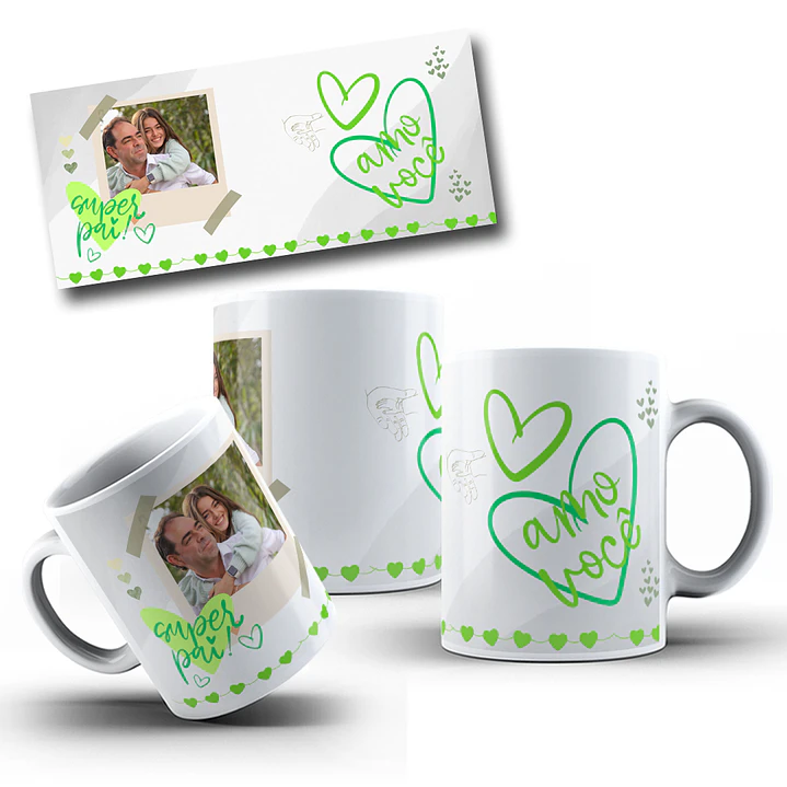 10 Artes Caneca Dia dos Pais com Foto em CorelDraw 8