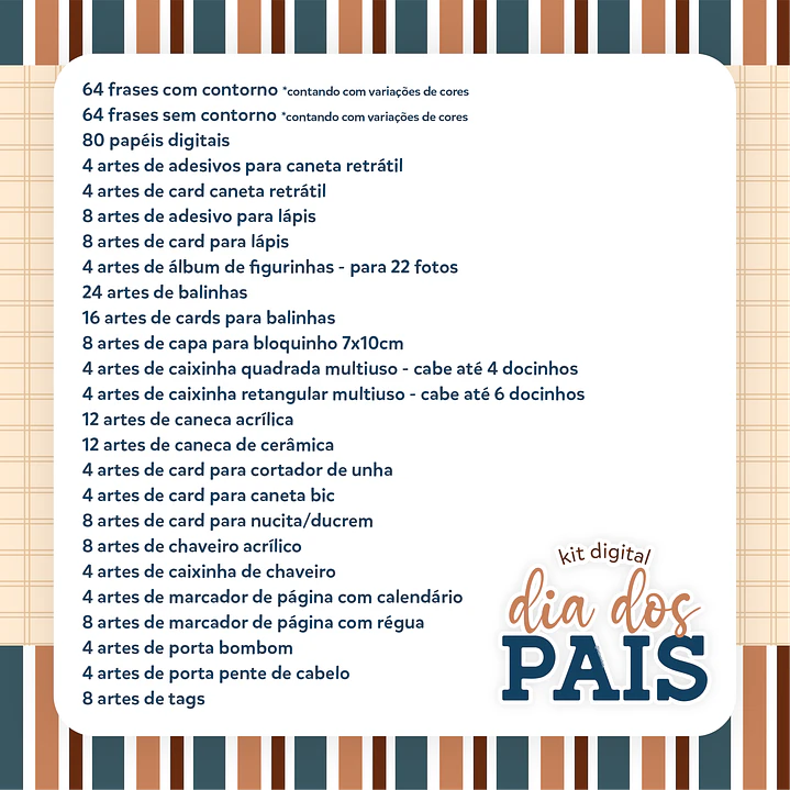 Kit Digital Mimos Dia dos Pais Completo em Png 2