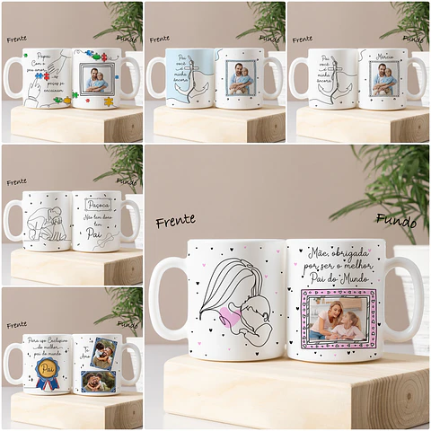 30 Artes Caneca Dia dos Pais Linhas em Jpg 