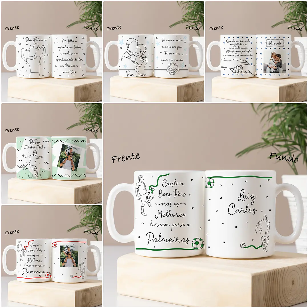 30 Artes Caneca Dia dos Pais Linhas em Jpg  2