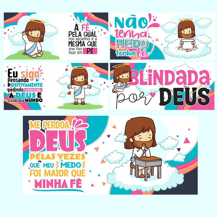 10 Artes Canecas Fé Hinos Religião Frases em Corel Draw 10