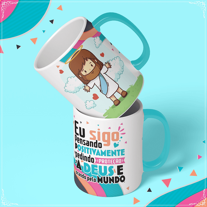 10 Artes Canecas Fé Hinos Religião Frases em Corel Draw 3