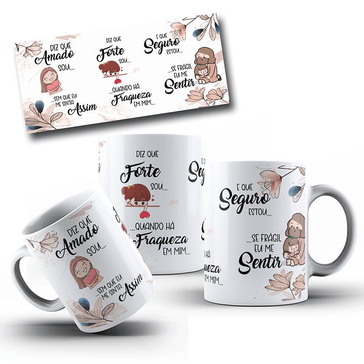 10 Artes Canecas Fé Hinos Religião Frases em Corel Draw 8