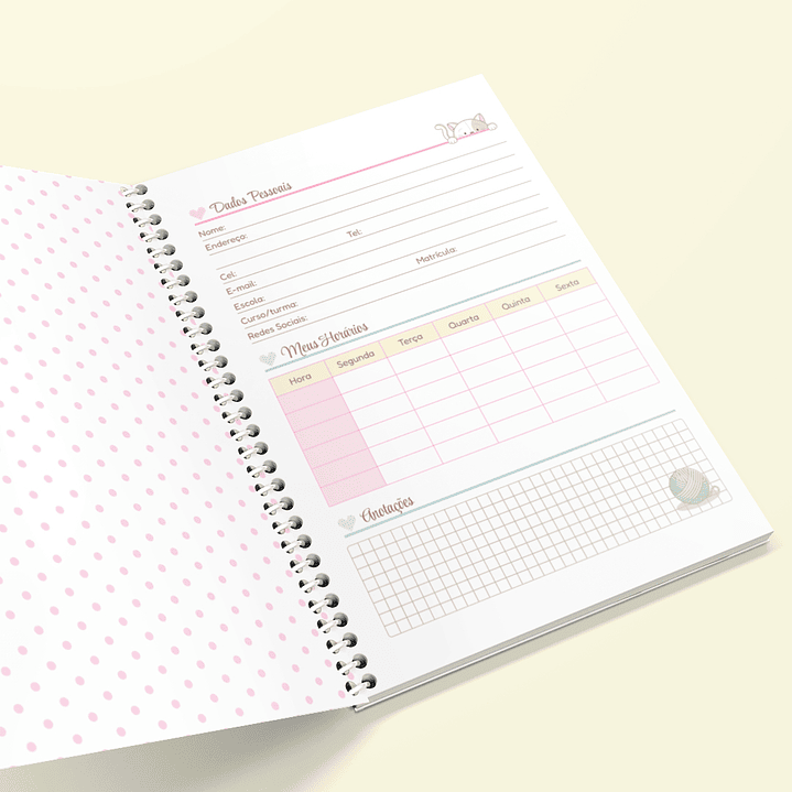 Arquivo Agenda Escolar Gatinho 2024 em Pdf   5