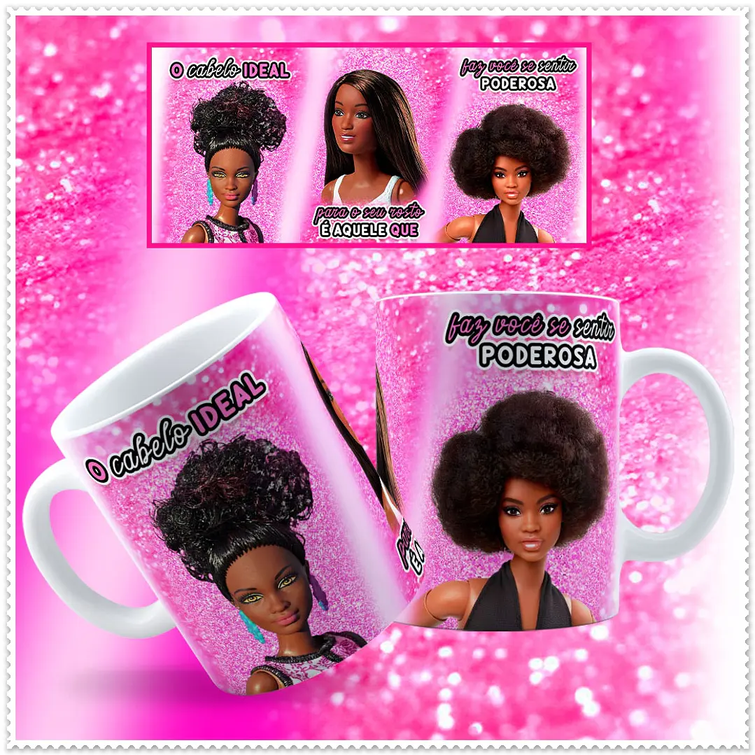 5 Artes para Caneca Barbie Frases Arquivos Png 1