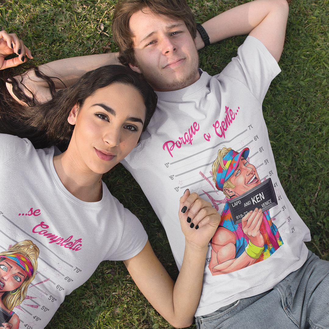  Artes para Caneca e Camisa Casal Barbie Arquivos CorelDraw 4