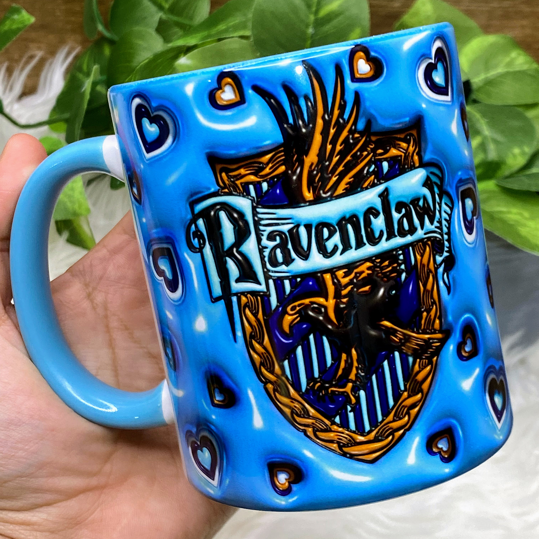 4 Artes Canecas Harry Potter Casas 3D em Jpg 1