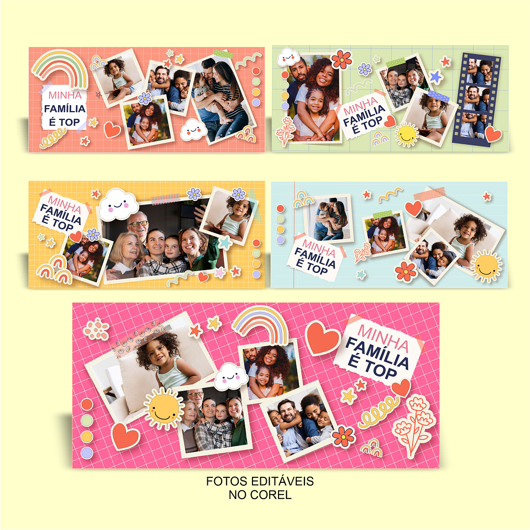 5 Artes Canecas Família em CorelDraw  1