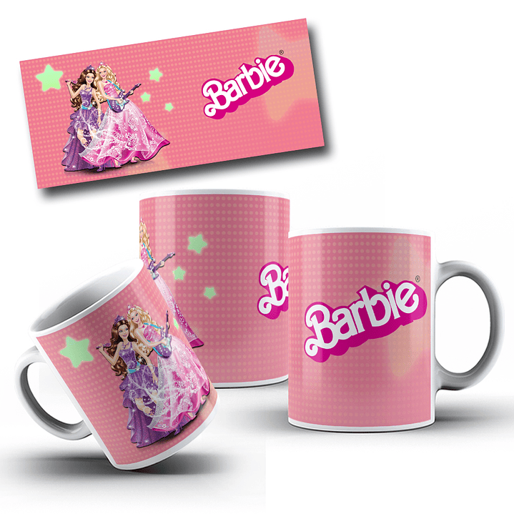 10 Artes Canecas Barbie em Photoshop 10