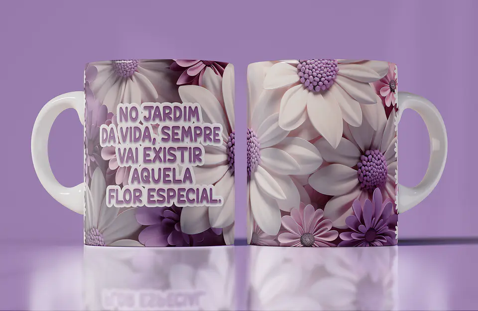 15 Artes Canecas Flores 3d em Photoshop 1