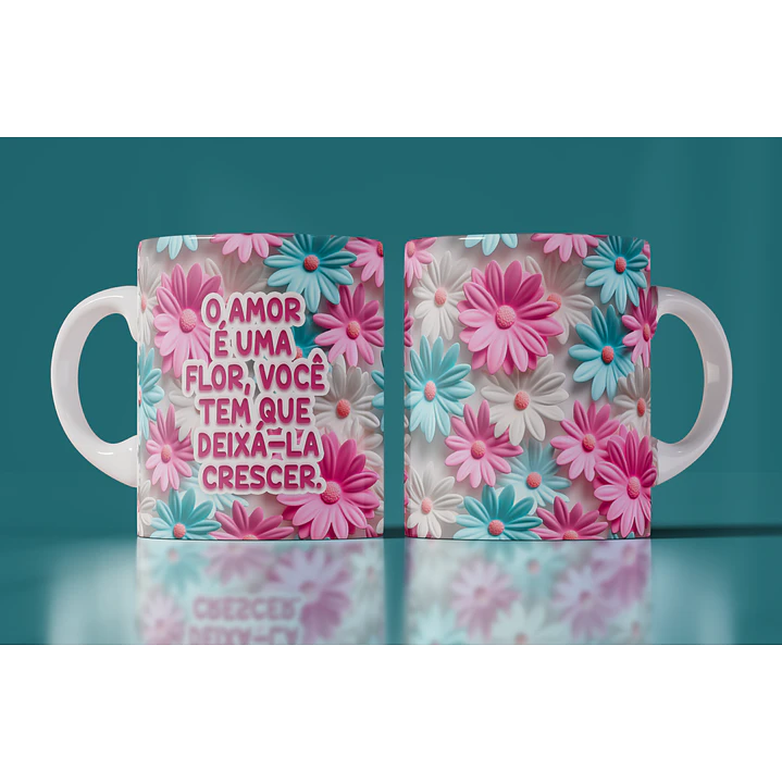 15 Artes Canecas Flores 3d em Photoshop 15