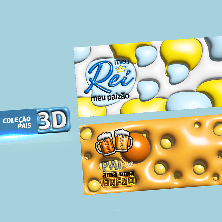 21 Artes Canecas Dia dos Pais Inflados 3D em Jpg 8