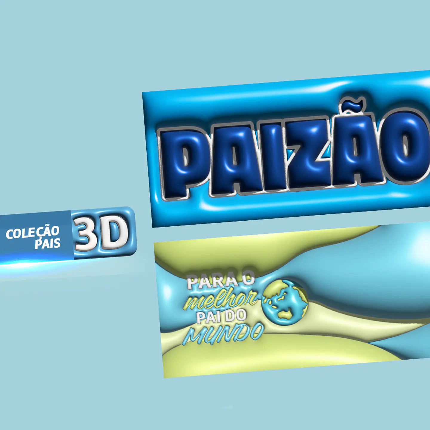 21 Artes Canecas Dia dos Pais Inflados 3D em Jpg 12