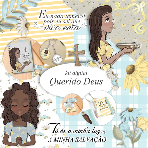 Kit Digital Dia Querido Deus em Png  