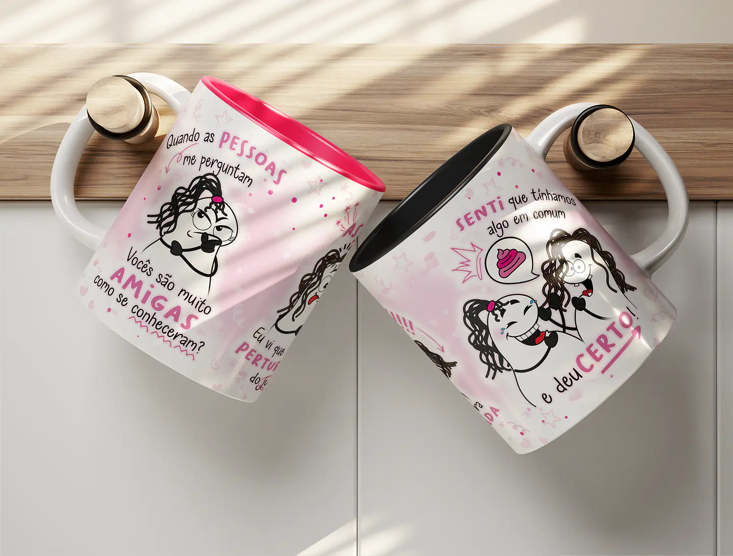 Artes para CanecaArte Caneca Quando as Pessoas me Perguntam Vocês São Muito Amigas, Amiga Pertubada Flork em Jpg   2