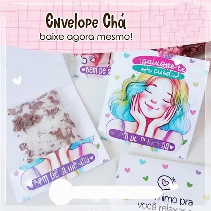 Arquivo Envelope Chá em Studio e Png Sublimação Baixar Grátis  1