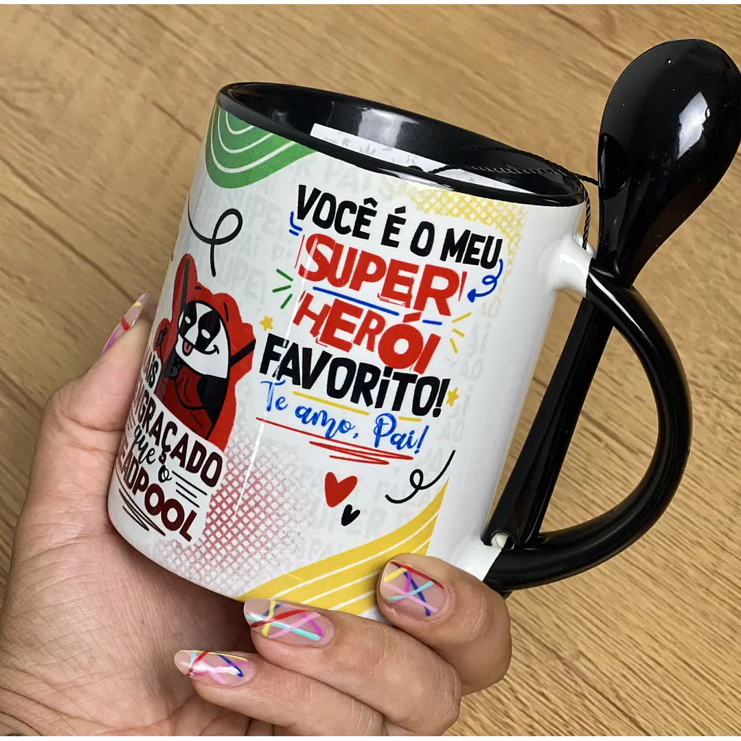 Artes Caneca Meu Pai Herói em Jpg  3