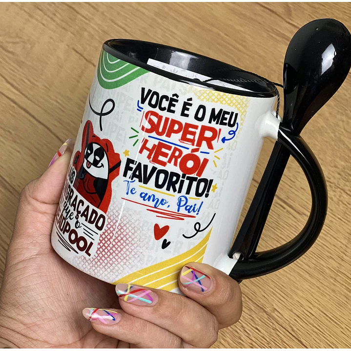Artes Caneca Meu Pai Herói em Jpg  3