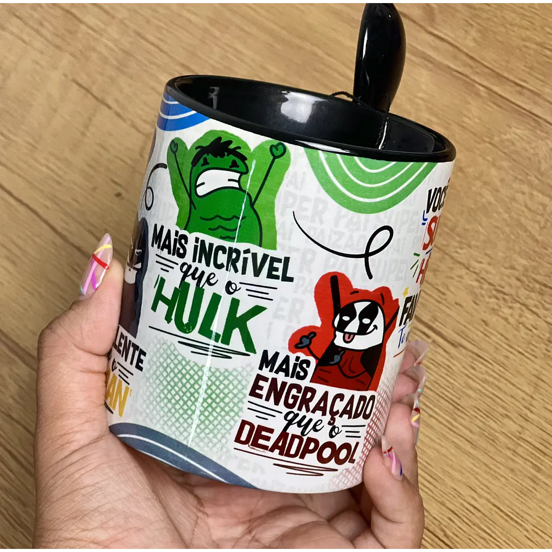 Artes Caneca Meu Pai Herói em Jpg  2