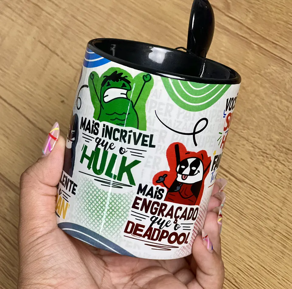 Artes Caneca Meu Pai Herói em Jpg  2