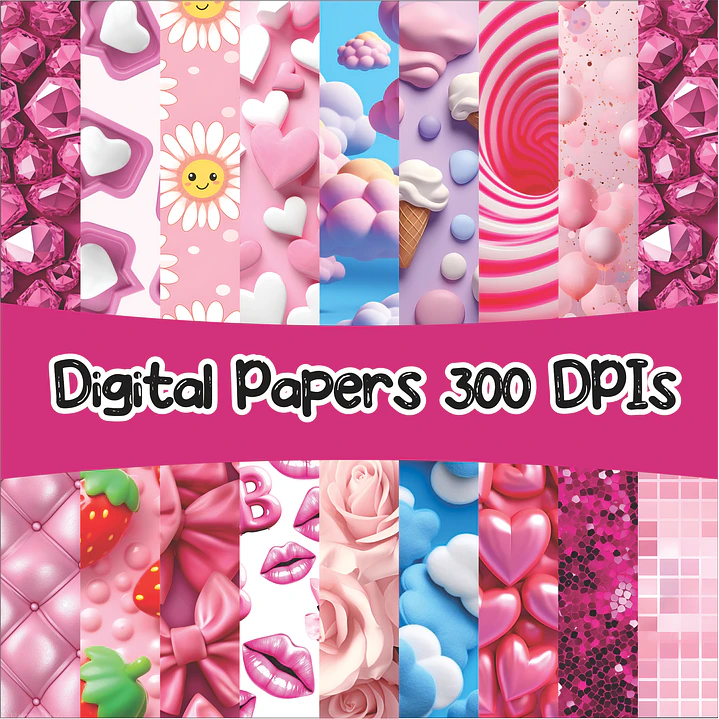 Kit Digital Pink Girls Barbie em Png 2