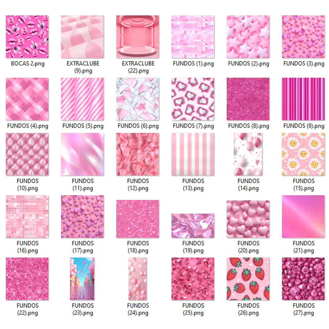 Kit Digital Pink Girls Barbie em Png 4