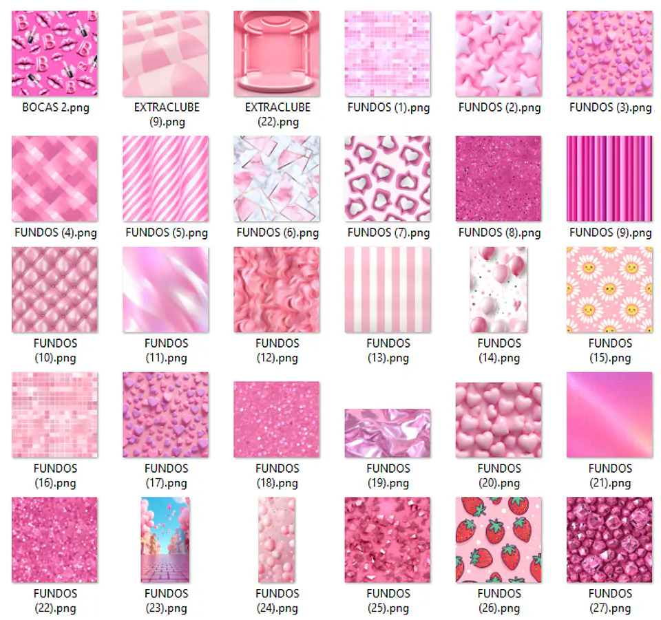Kit Digital Pink Girls Barbie em Png 4