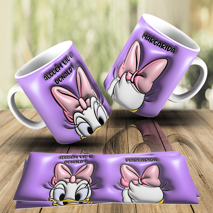 6 Artes para Caneca Turma do Mickey Inflados 3d Arquivos Png 3