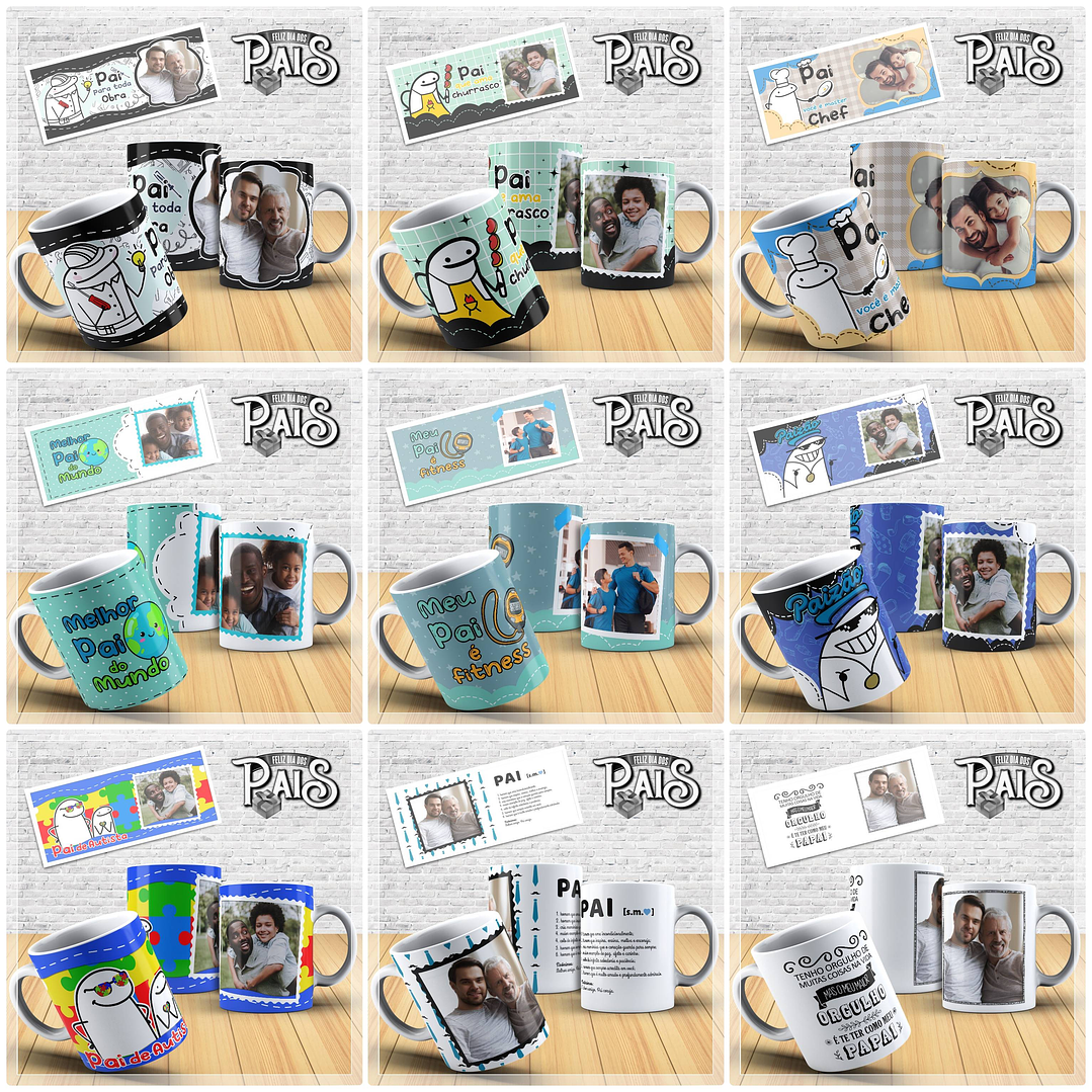 27 Artes Caneca Dia dos Pais Flork e Outros em Photoshop 1