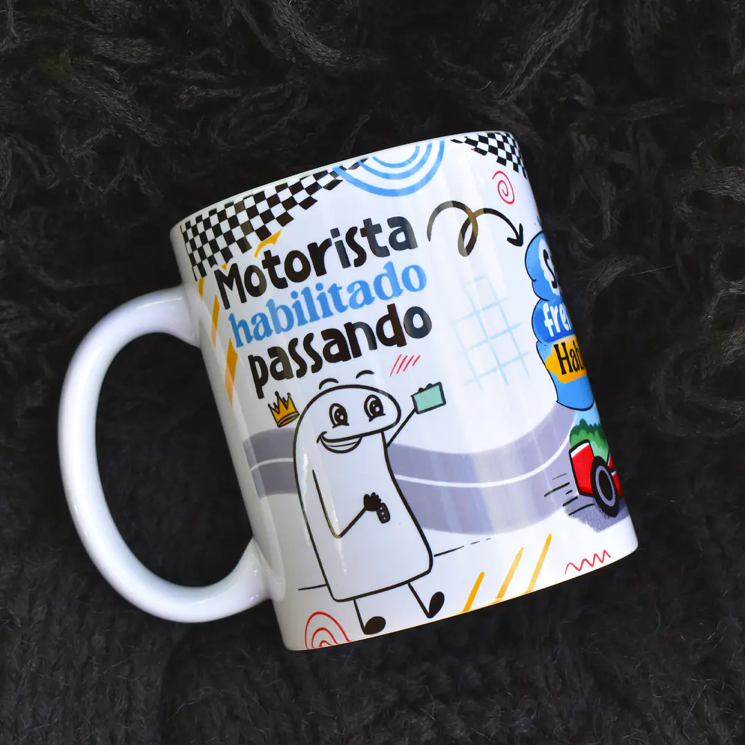 Artes para Caneca Flork Motorista Habilitado Arquivos Png  3