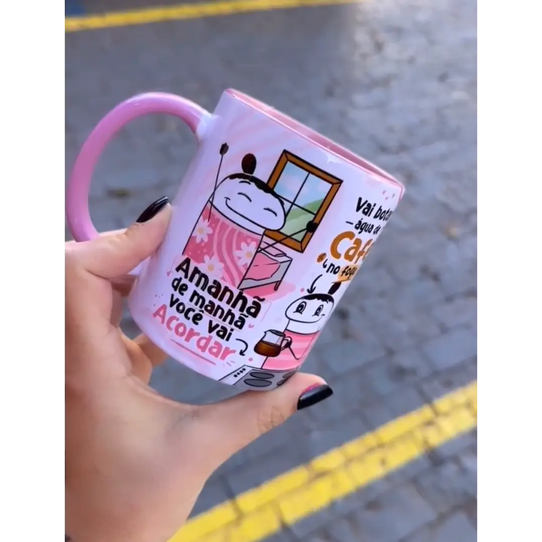 Artes para Caneca Flork Amanhã de Manhã Você Vai Acordar Arquivos Png  1