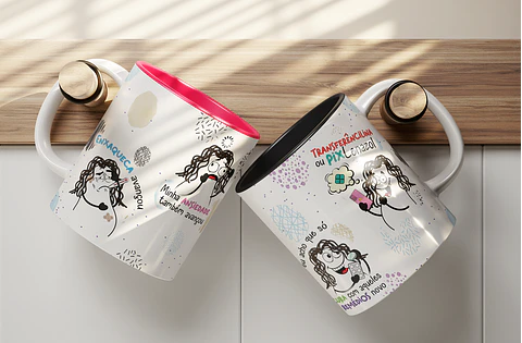 Artes para Caneca Flork Transferêncilina ou Pixnalenzol Arquivos Png