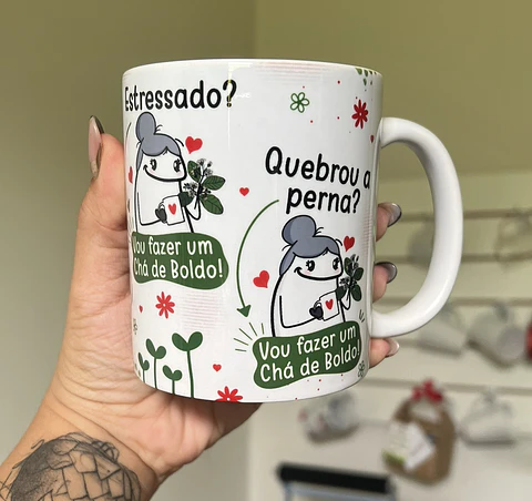 Arte para Caneca Chá de Boldo em Jpg 