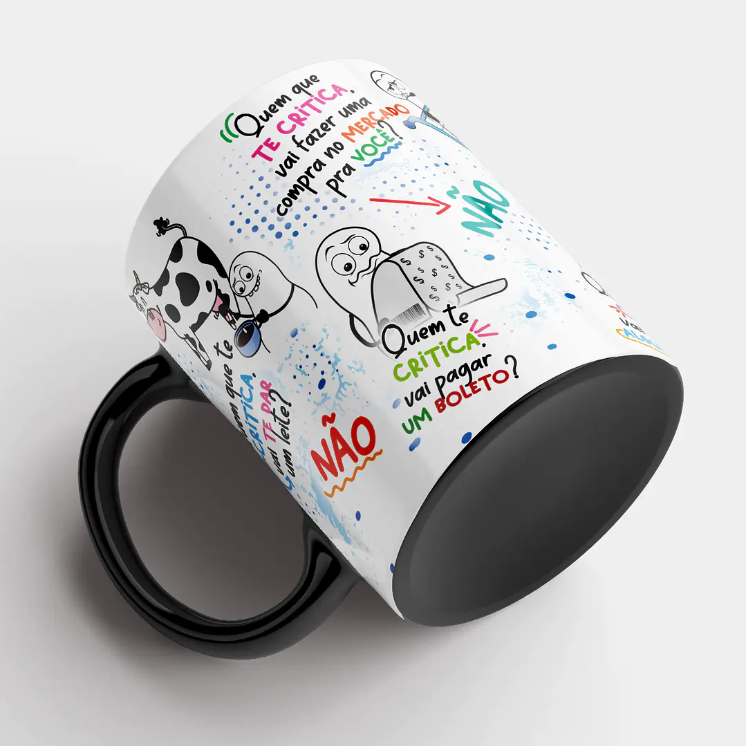 Artes Caneca Quem que te crítica vai te dar um Leite? NÂO Arquivo Png 2