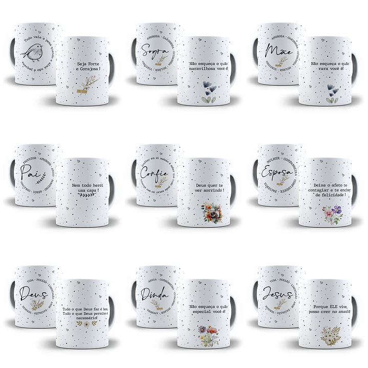 10 Artes para Caneca Frases Família em Corel Draw 1