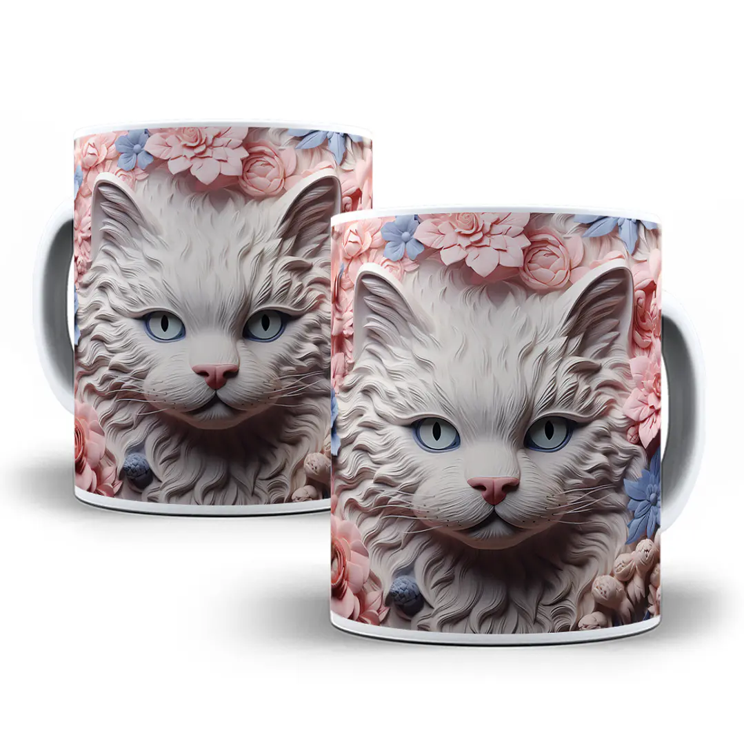 13 Artes para Caneca Animais 3D em Jpg 3