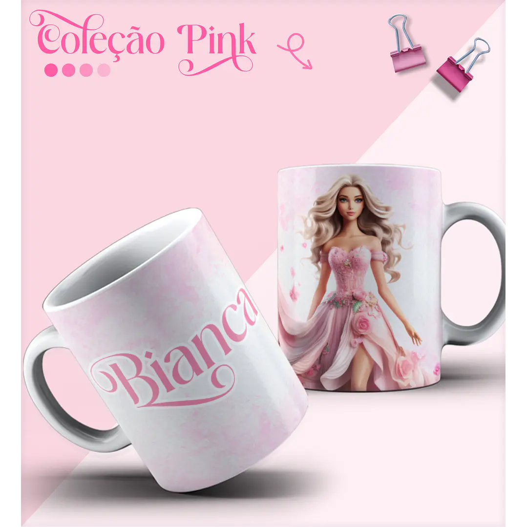 15 Artes para Caneca Barbie em Corel Draw 2