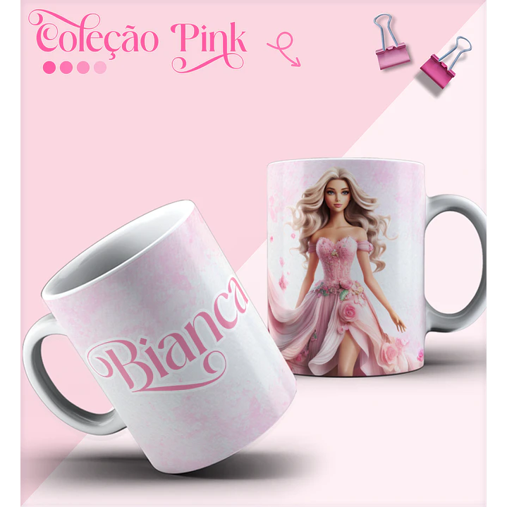 15 Artes para Caneca Barbie em Corel Draw 2