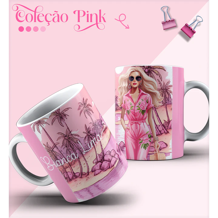 15 Artes para Caneca Barbie em Corel Draw 4