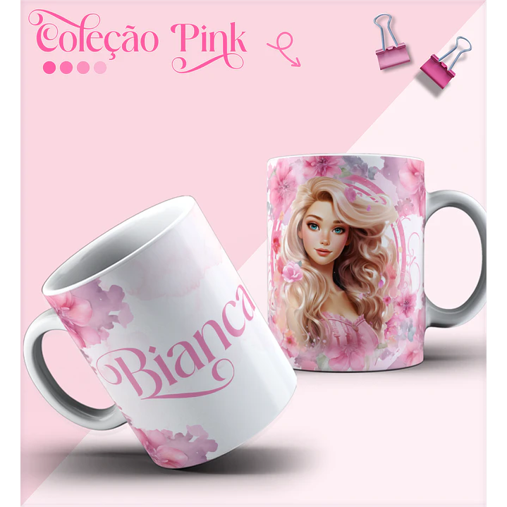 15 Artes para Caneca Barbie em Corel Draw 5