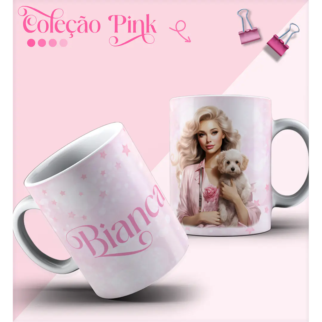 15 Artes para Caneca Barbie em Corel Draw 6