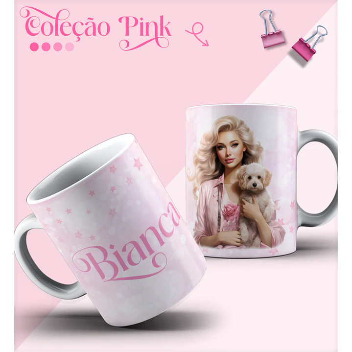 15 Artes para Caneca Barbie em Corel Draw 6