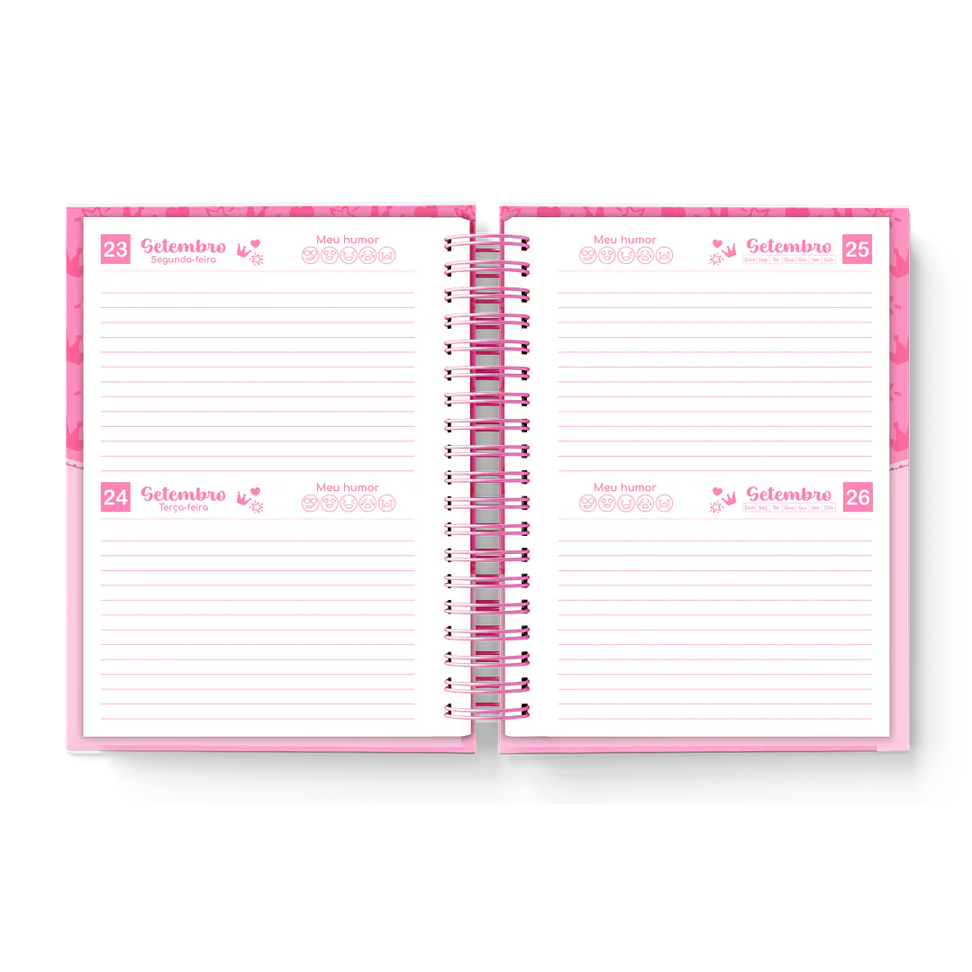 Arquivo Agenda e Caderno Rosa Menina Pink 2024 em Pdf   4