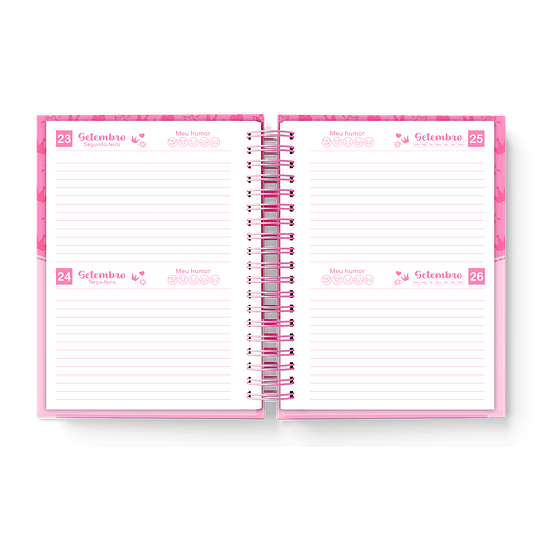 Arquivo Agenda e Caderno Rosa Menina Pink 2024 em Pdf  