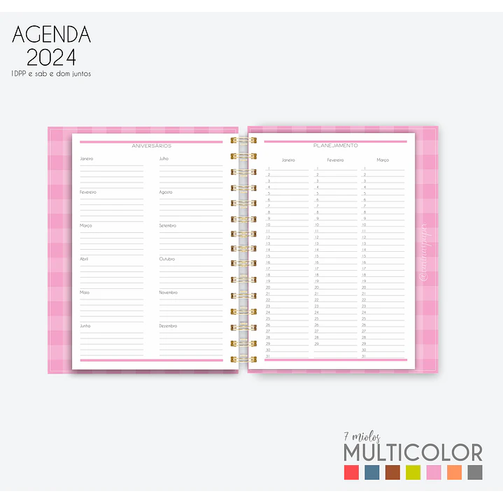 Arquivo Agenda MultiColor 2024 em Pdf  12