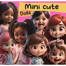 Kit Digital Mini Cut Dolls Meninas Bonecas em Png 