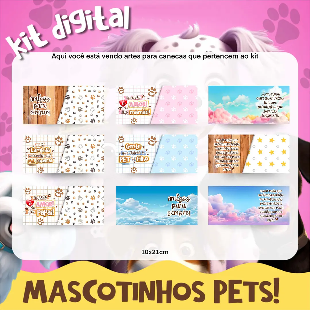 Kit Digital Mascatinhos Pets em Png  3