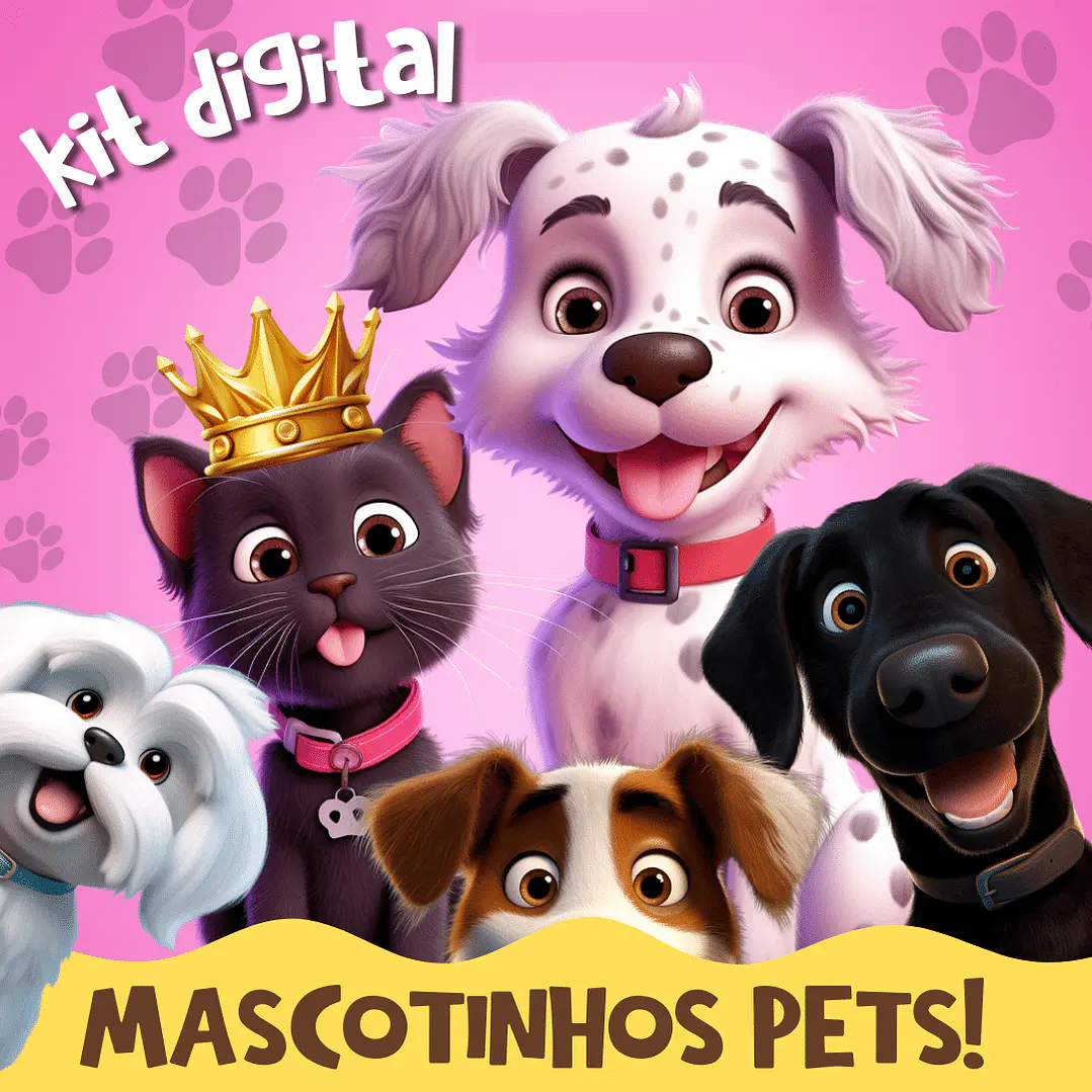 Kit Digital Mascatinhos Pets em Png  1